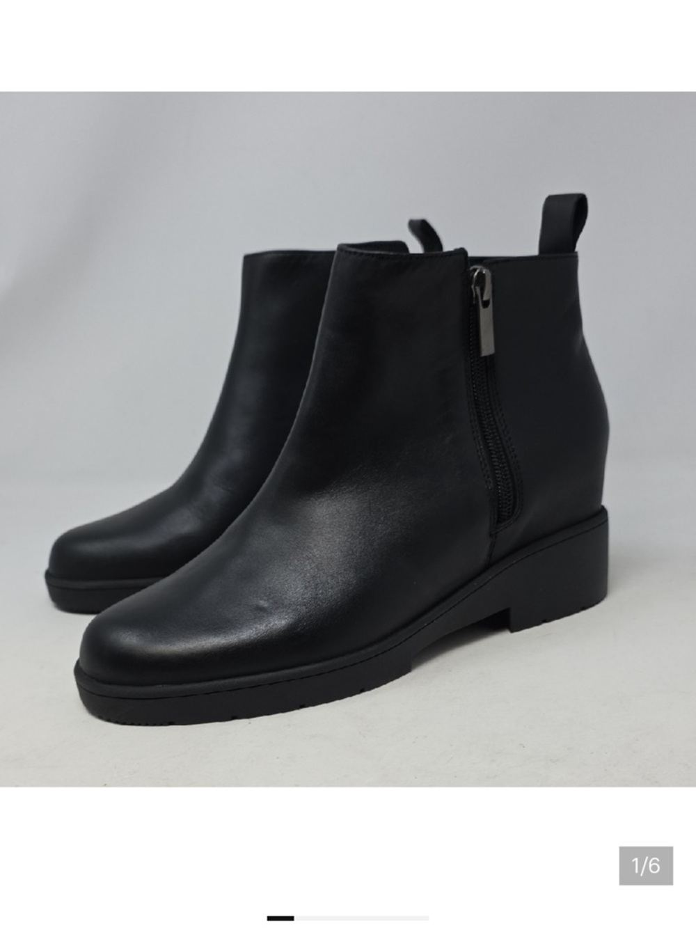 Abeo Black Ankle Hidding Heel Booties Size  8
